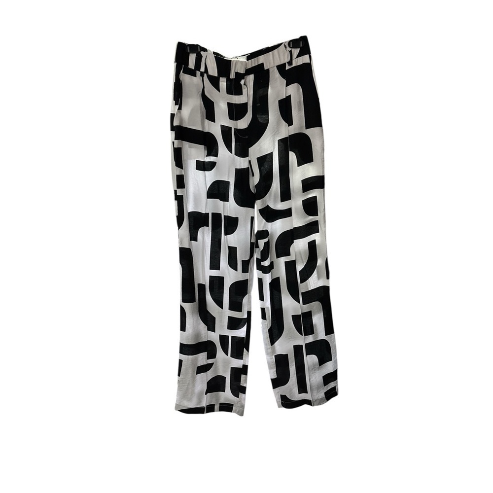 Christian Siriano Geometric Black and White women Pants NWOT